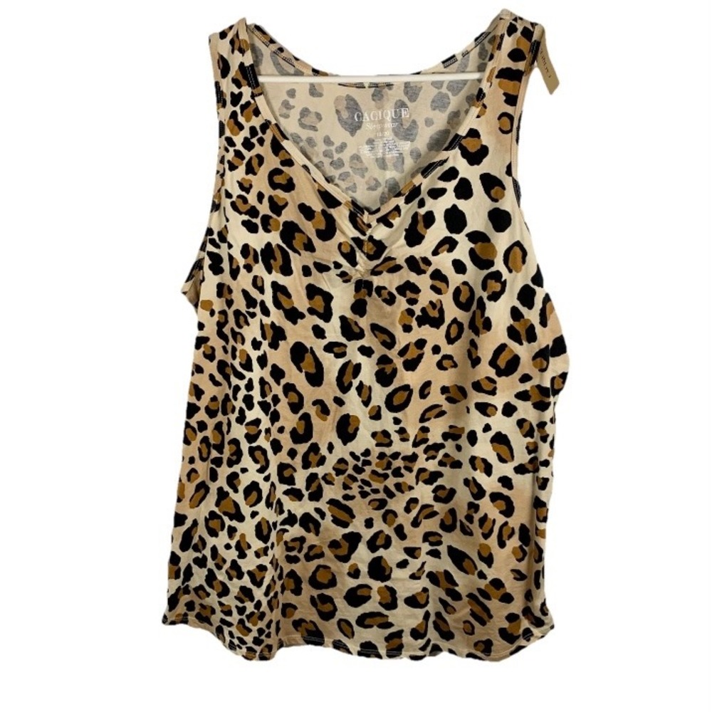 NWT Cacique Sleepwear Leopard‎ Print Tank Top Pajama Women Plus Size 18 / 20